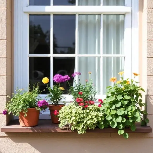 Customer photo of planters on a windowsill